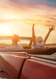 sunset car picture