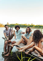 friends at the lake
