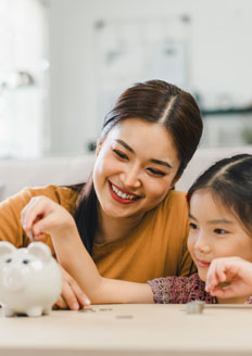 Mother and Daughter Piggy Bank