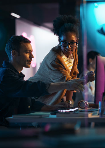 People on computer
