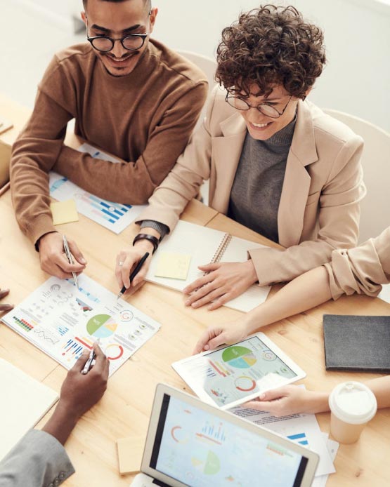 Business people in an office meeting