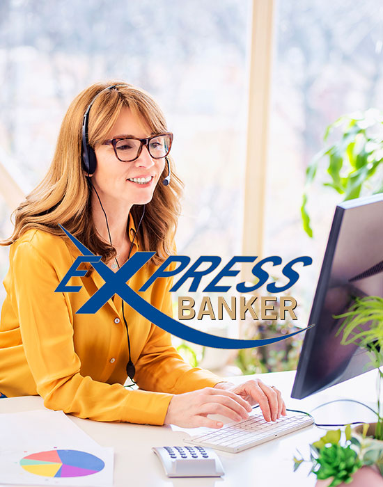 Express Banker with headset